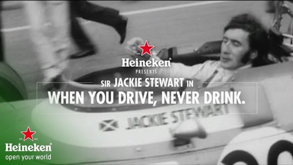 Heineken e Sir Jackie Stewart procuram motoristas responsáveis no Brasil