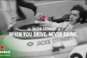 Heineken e Sir Jackie Stewart procuram motoristas responsáveis no Brasil