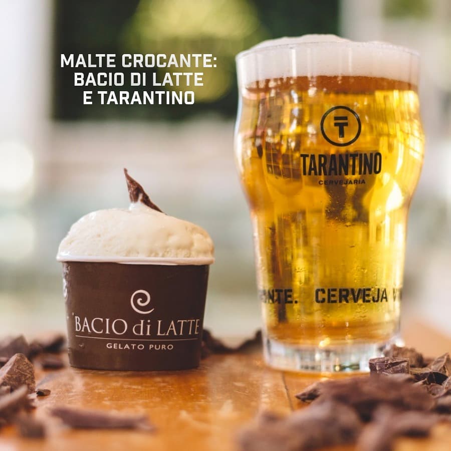 Bacio di Latte utiliza mosto de cerveja da Tarantino em novo sorvete