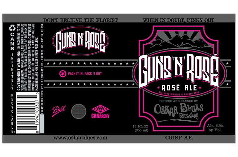 O RÓTULO DA “ROSÉ ALE” DA OSKAR BLUES QUE MOTIVOU AÇÃO JUDICIAL (FOTO: DIVULGAÇÃO)