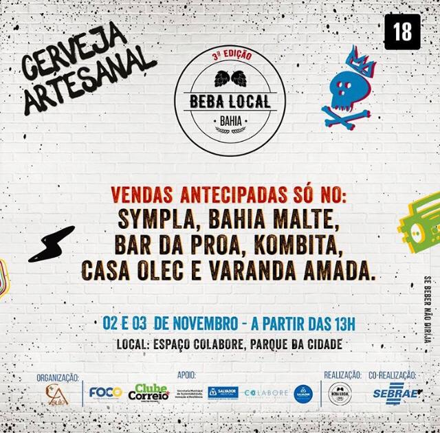 3ª Edição do evento Beba Local Bahia  acontece no próximo final de semana