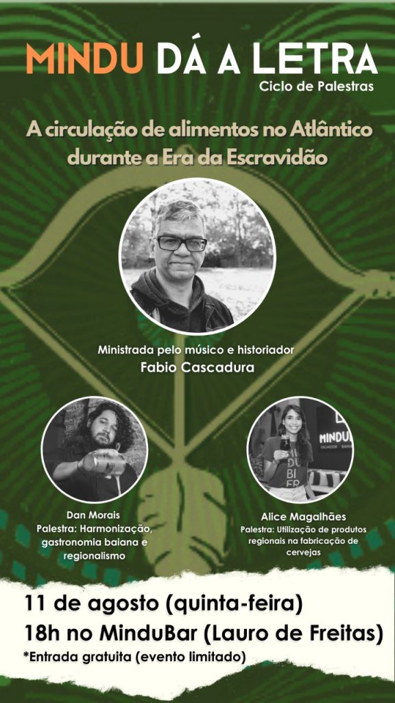 MinduBier promove ciclo de palestras com o historiador e músico baiano Fabio Cascadura